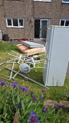 Before rubbish removal in Hadfield